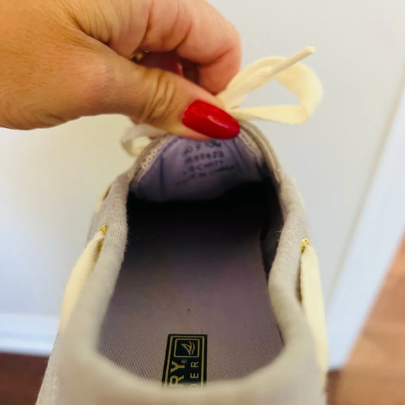 Sperry Baby Blue sequined size 10 Boat Shoes - Picture 10 of 10